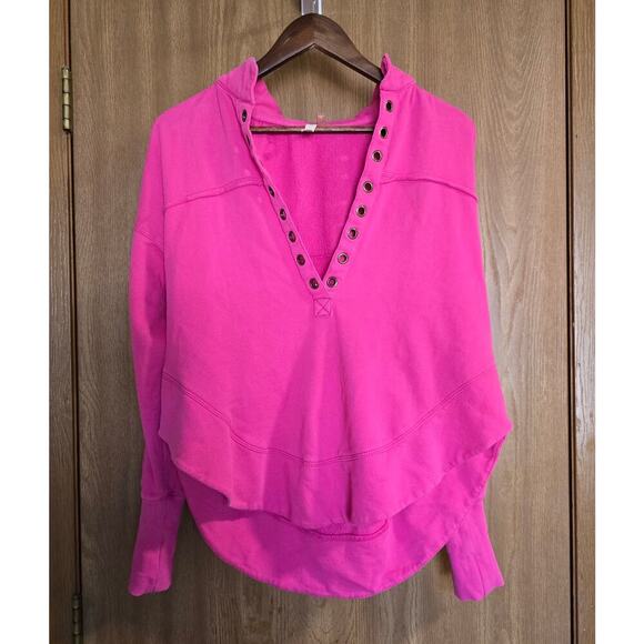 Anthropologie Pilcro Grommet Embellished Oversized Pullover Sweatshirt - Picture 2 of 10